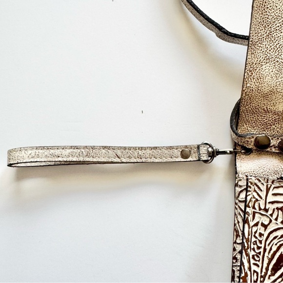 Patricia Nash Metallic Forest Tooled Collection Appricale Leather Crossbody Bag - Picture 14 of 16